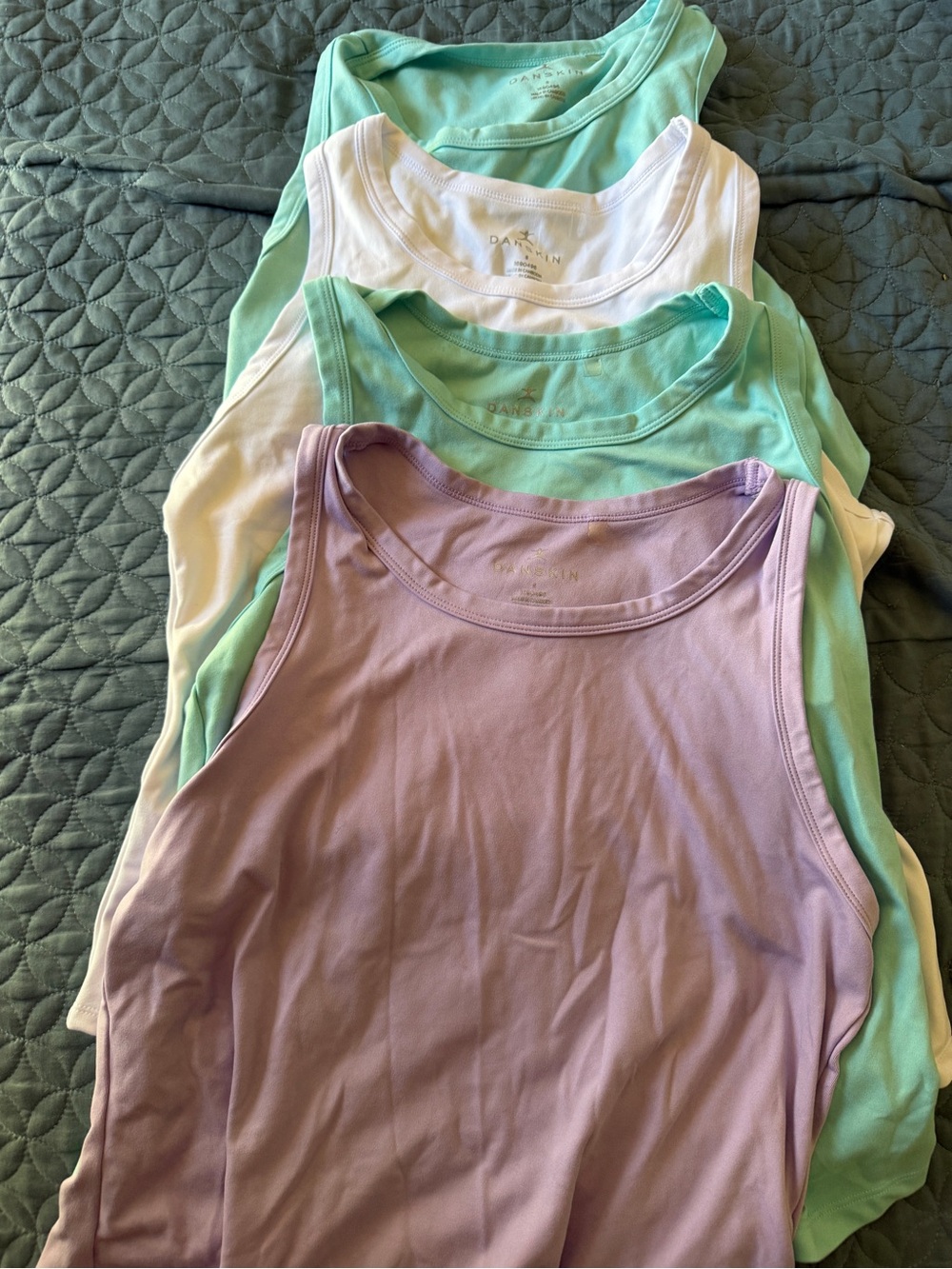 new without tags Danskin Women's Athletic Tank Top - Pastel Lilac, Mint, White